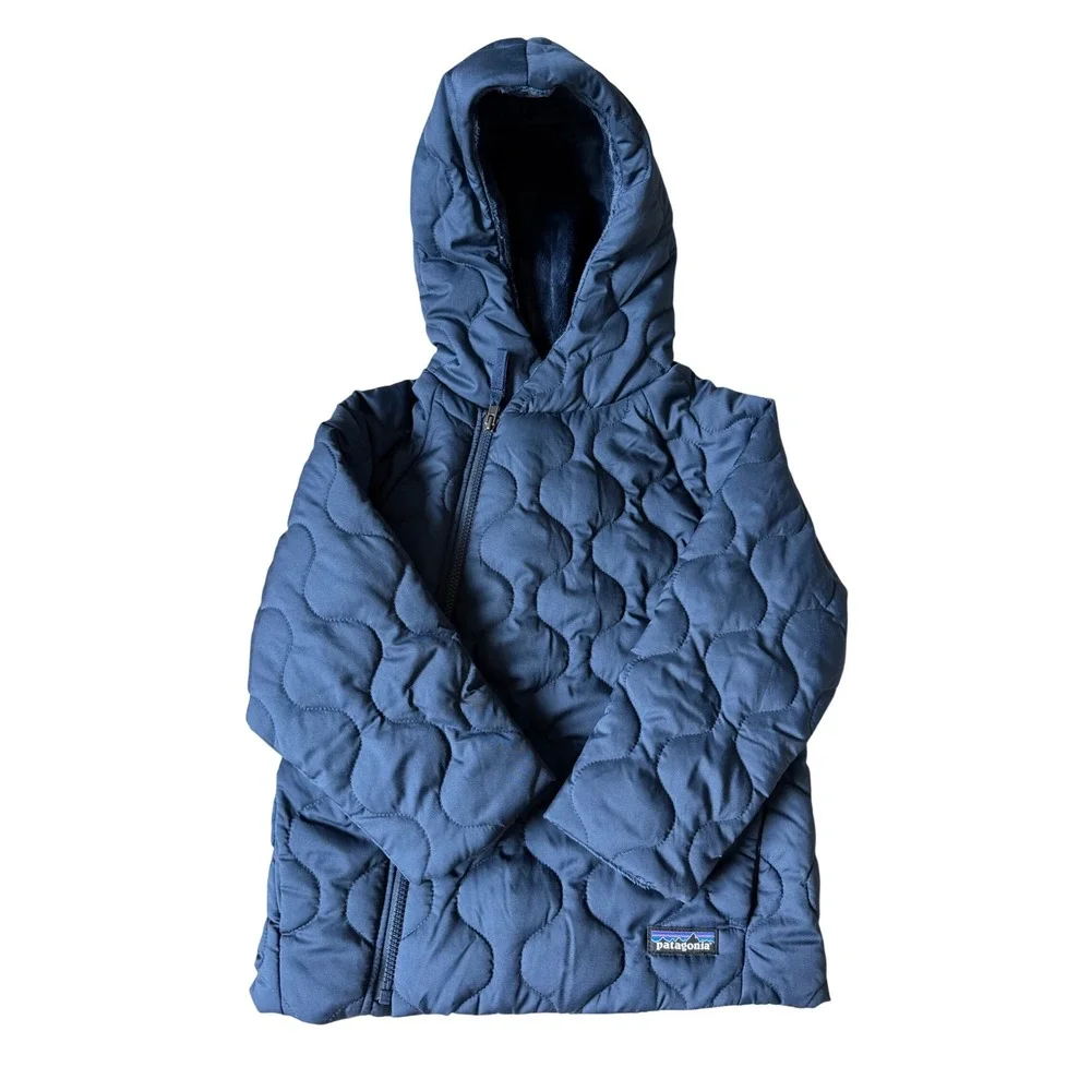 Patagonia Baby Girl Boy Jacket Quilted Puff Navy Blue 4T
